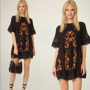 Free people perfectly Victorian minidress in black